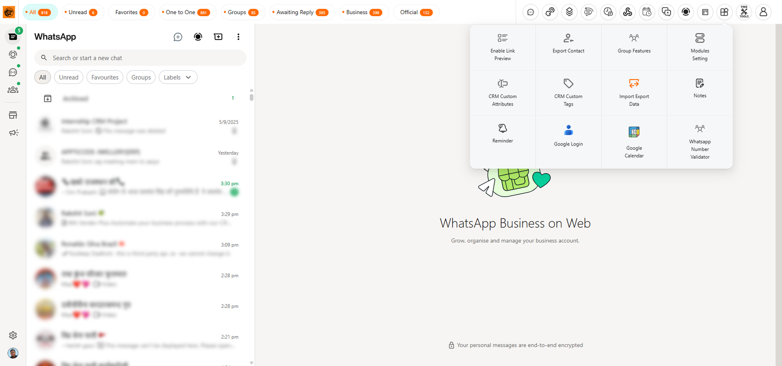 tiger crm chrome extension Extra Features
